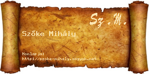 Szőke Mihály névjegykártya