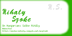 mihaly szoke business card
